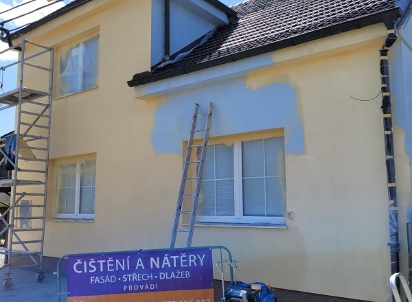 Čištění a nátěr střechy, fasády