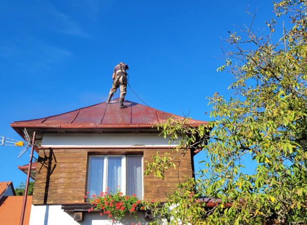 Nátěr plechové střechy Jankovice Chrudim