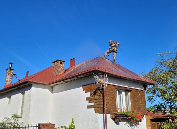 Nátěr plechové střechy Jankovice Chrudim