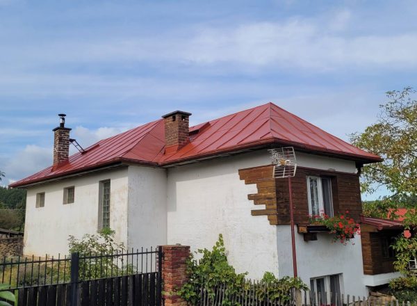 Nátěr plechové střechy Jankovice Chrudim