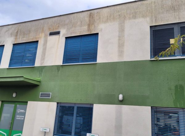 Tlakové mytí, zahubení mikroorganismů, preventivní nátěr fasády Multi Fas Pardubice