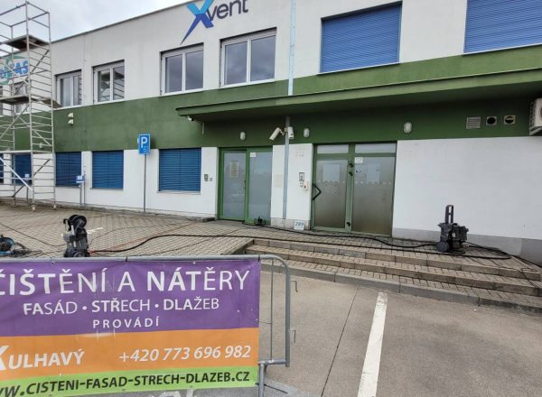 Tlakové mytí, zahubení mikroorganismů, preventivní nátěr fasády Multi Fas Pardubice